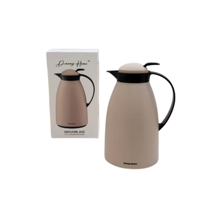 Danny Home Premium 0.5L Mocha Compact Thermal Vacuum Jug for Elegant Hot & Cold Beverage Serving