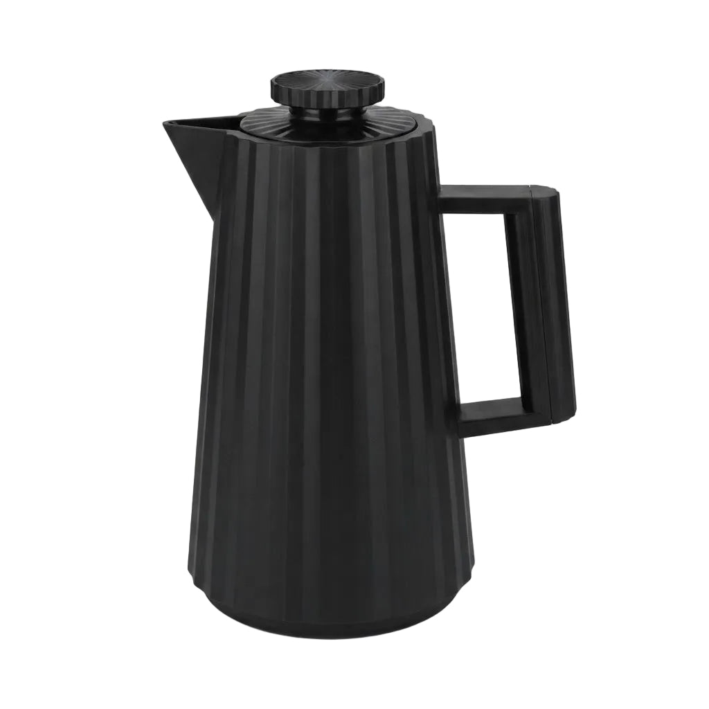 Danny Home Premium 1L Black Thermal Vacuum Jug for Elegant Hot & Cold Beverage Serving