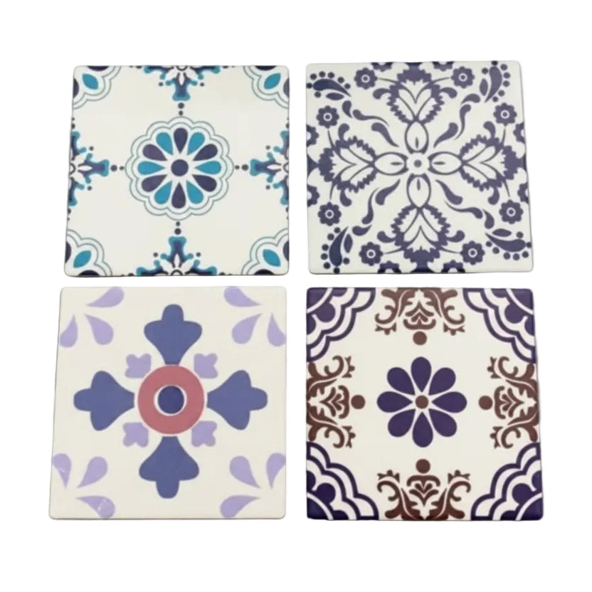 Danny Home Premium Porcelain Coaster – Practical Kitchen Essential for 10cm, set of 12 for Everyday Use