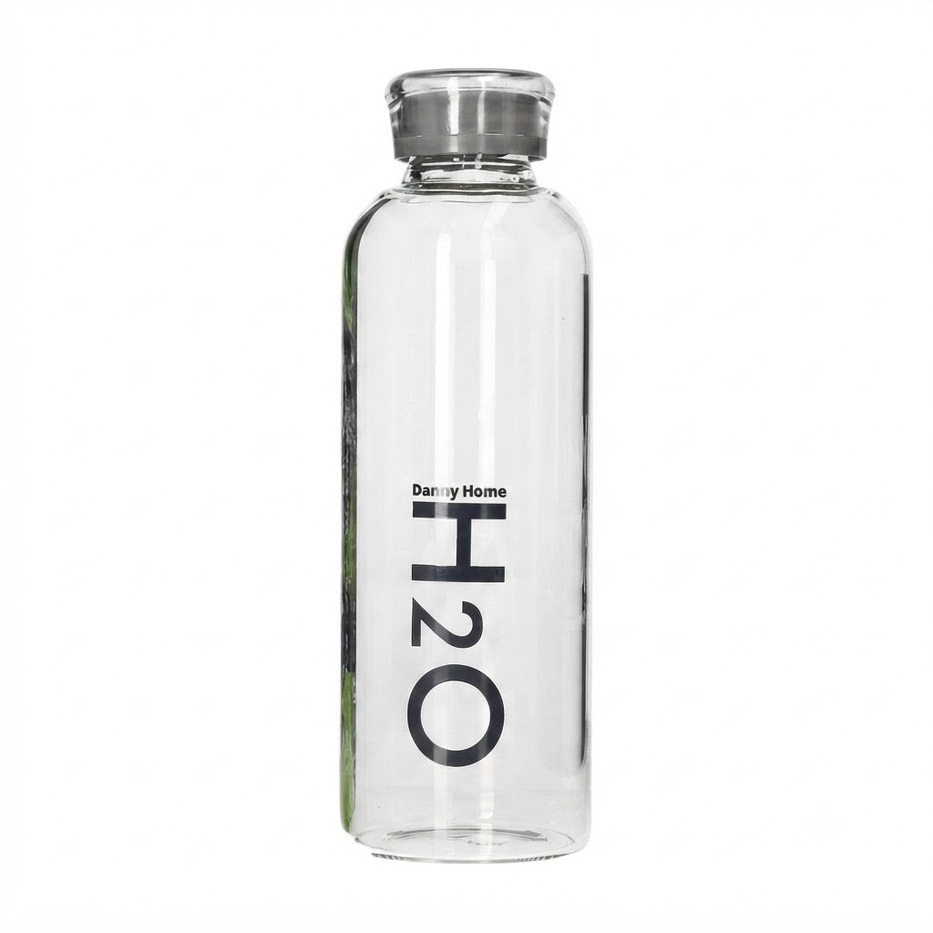Danny Home Premium Glass Drinks Bottle – 750ml Stylish Reusable Water & Beverage Bottle for Dining