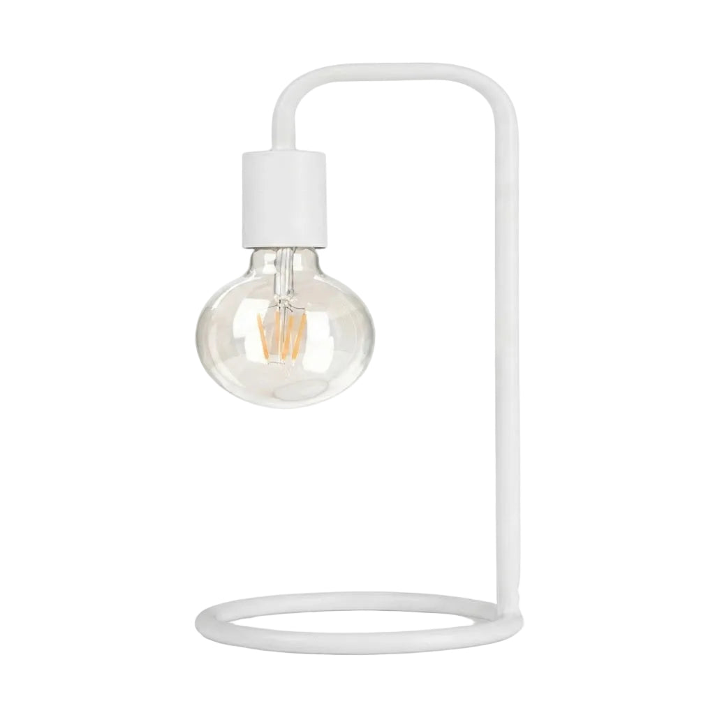Danny Home Modern White Table Lamp – Minimalist Premium Lighting Accent for Bedroom & Living Room