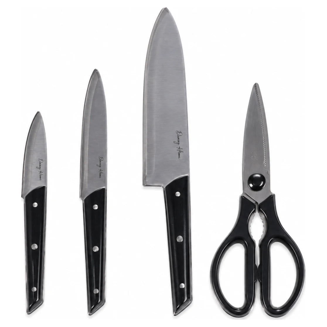 Danny Home Premium 4-Piece Kitchen Knife Set with Stylish Handles for Chopping, Slicing & Everyday Culinary Preparation