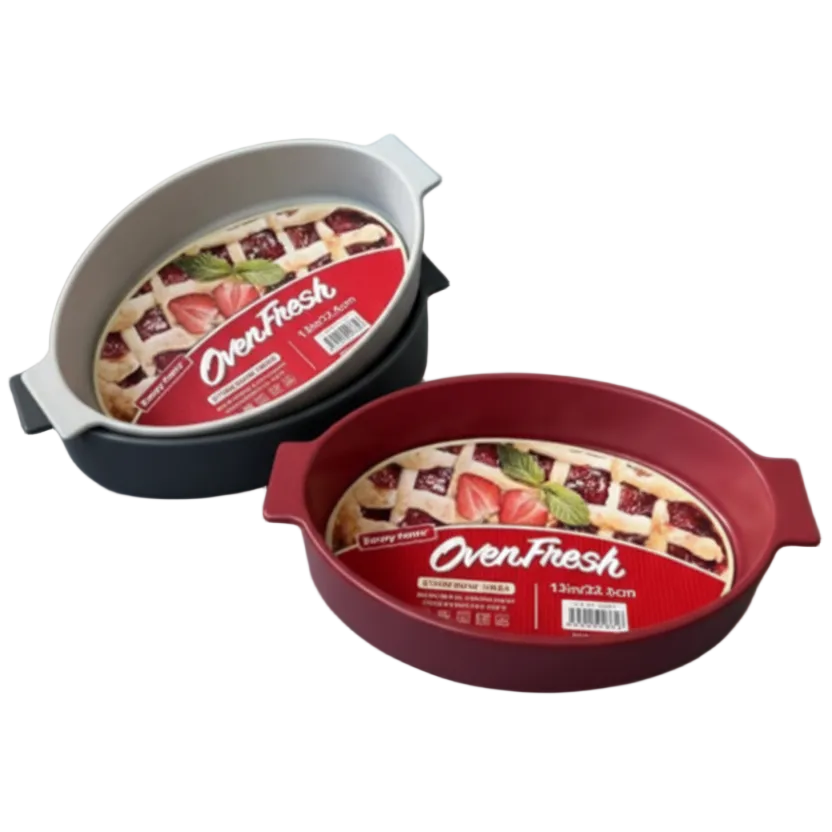 Danny Home Grand 13-Inch Porcelain Bakeware Dish for Family-Size Baking & Serving