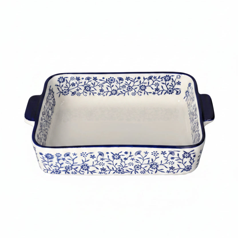 Danny Home Premium 11-Inch Porcelain Bakeware Dish for Baking & Elegant Table Serving