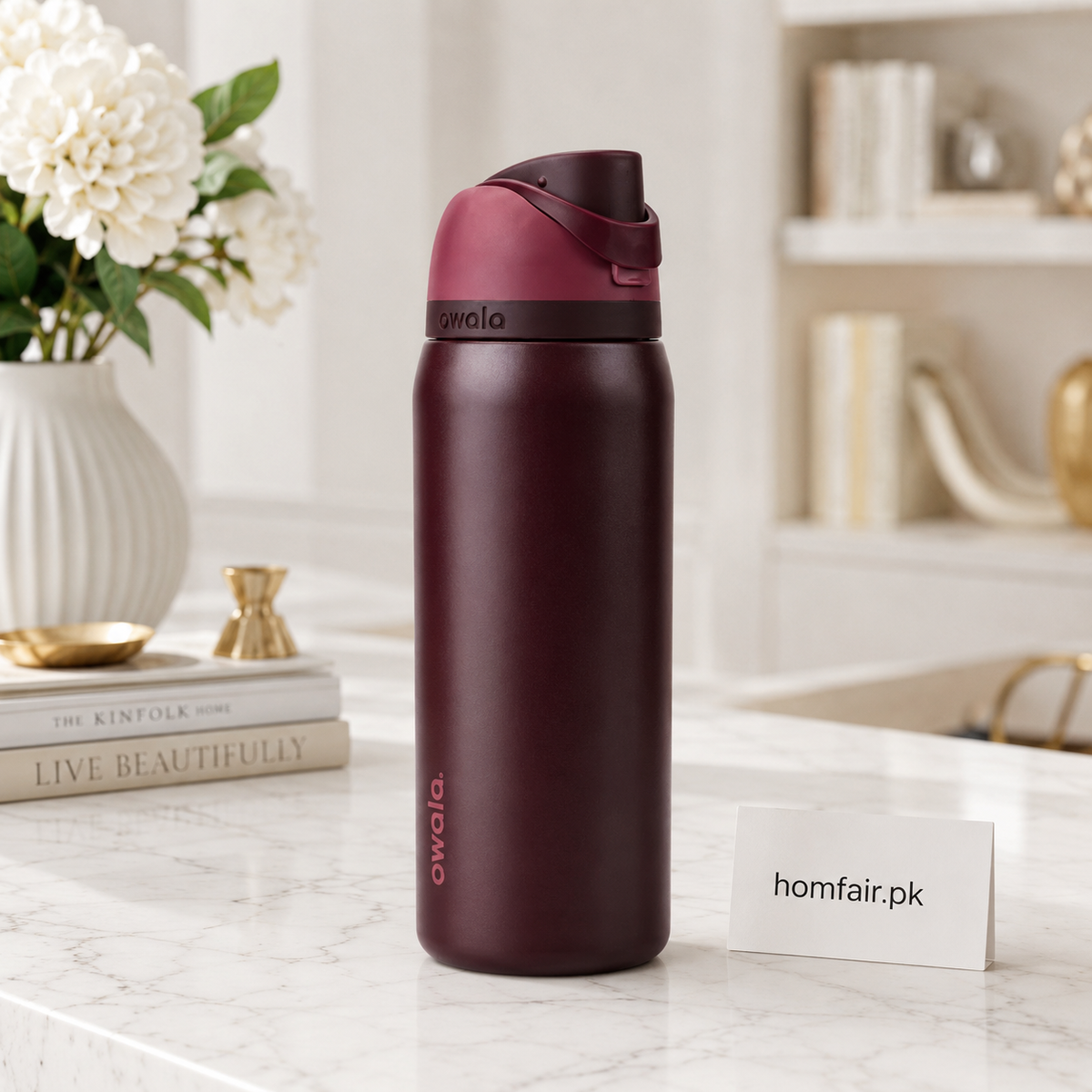 Owala Black Cherry Water Bottle – Insulated Bottle 32oz
