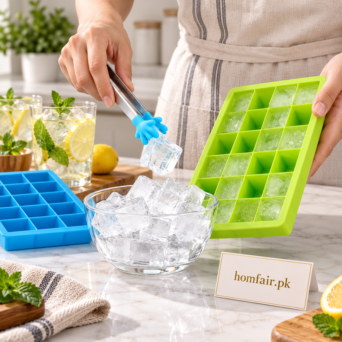 24-Cube Silicone Ice Tray with Lid for Easy Release and Longer Chilling