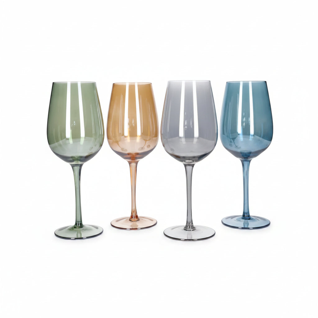 Danny Home Premium 4-Piece Wine Glass Set 450ml for Elegant Everyday Dining & Kitchen Use