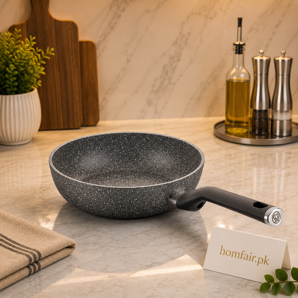 Korkmaz Palma Wok – Premium Non-Stick Wok Pan