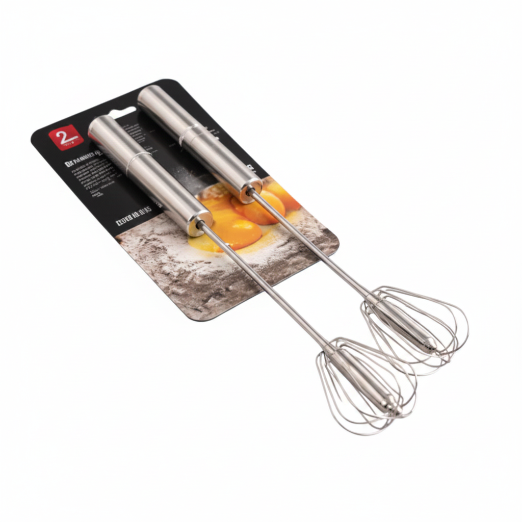 Danny Home Premium 2-Piece Whisk Set – 36cm & 30cm Stainless Steel Kitchen Baking & Mixing Tools