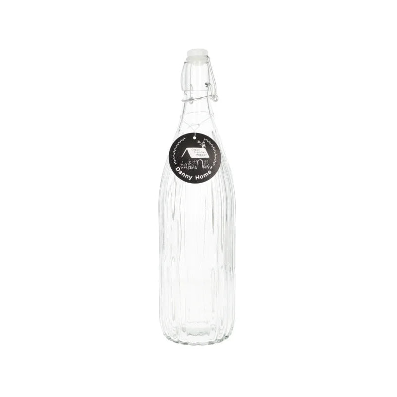 Danny Home Classic Plain Glass Bottle – 1000ml Premium Water & Beverage Storage Bottle for Daily Use