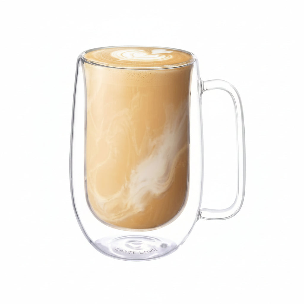 Danny Home Elegant Double-Wall Glass Cup – 2-Piece Set, 250ml Premium Beverage Glassware