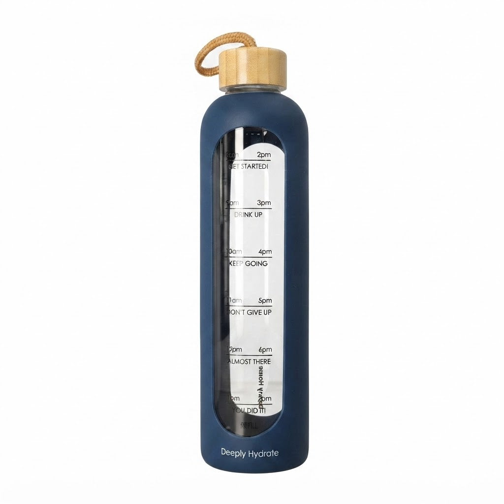 Danny Home Elegant 1000ml Glass Drinks Bottle for Stylish Beverage Serving & Storage