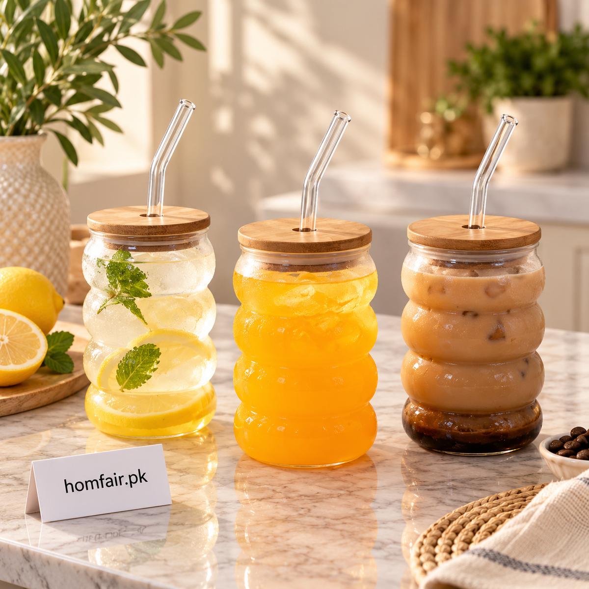 Modern Bubble Glass Mug – Ergonomic Coffee & Tea Cup