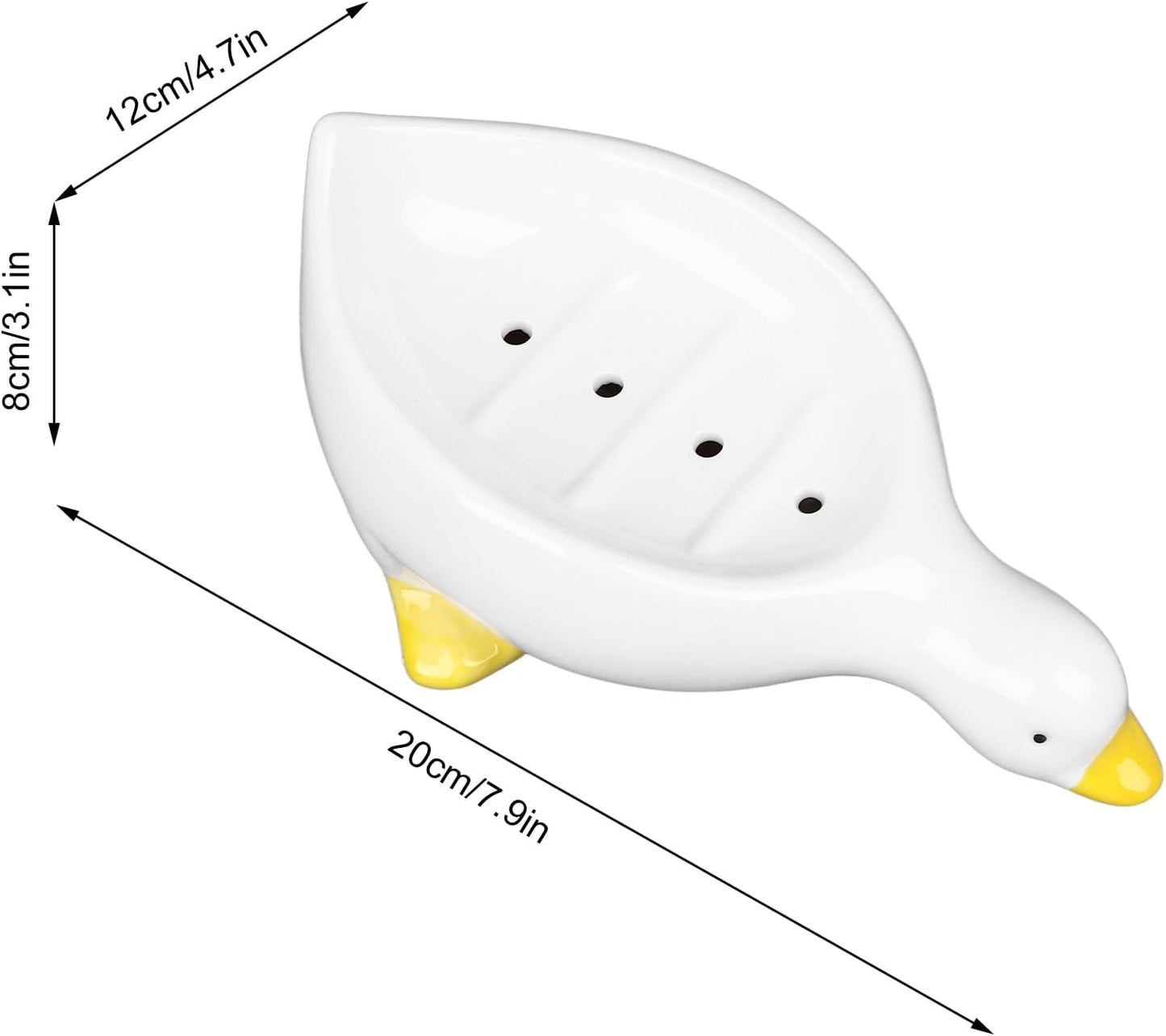 Cute Creative Duck Shape Soap Dish for Bathroom and Kitchen