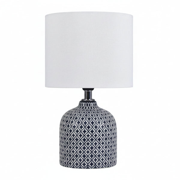 Danny Home Sophisticated Dark Gray Table Lamp – Elegant Ceramic & Chrome Lighting Accent for Modern Interiors