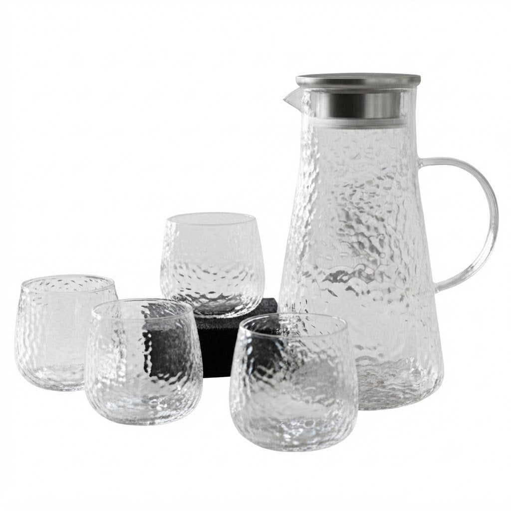 Danny Home Luxury 5-Piece Borosilicate Tea Pot Set – 1790ml Premium Tea Serving Collection