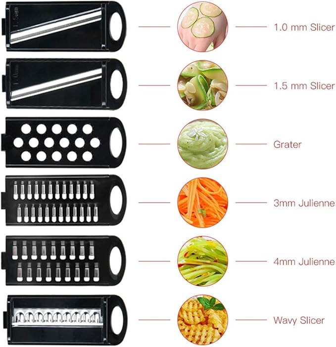 6 in 1 Multi-function Vegetable Mandoline Slicer