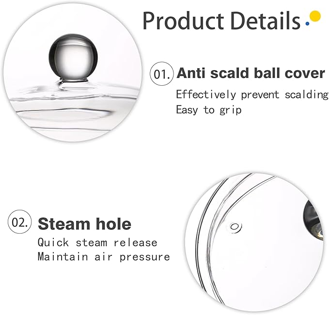 Glass Pots for Cooking On Stove Glass Heat-Resistant Glass Simmer Borosilicate Glass Cooking Pot with Lid and Handles