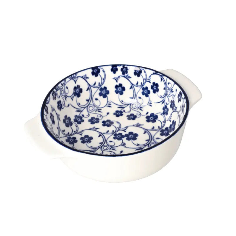 Danny Home Classic 6-Inch Blueflower Bakeware Dish for Cakes, Brownies & Homemade Desserts