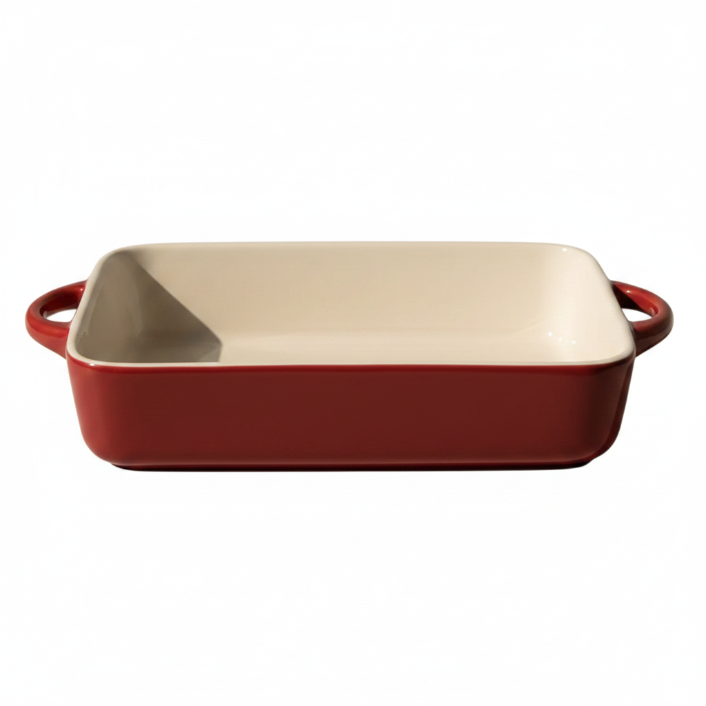Danny Home OvenFresh 15-Inch Ceramic Baking Dish with Side Handles for Baking & Serving