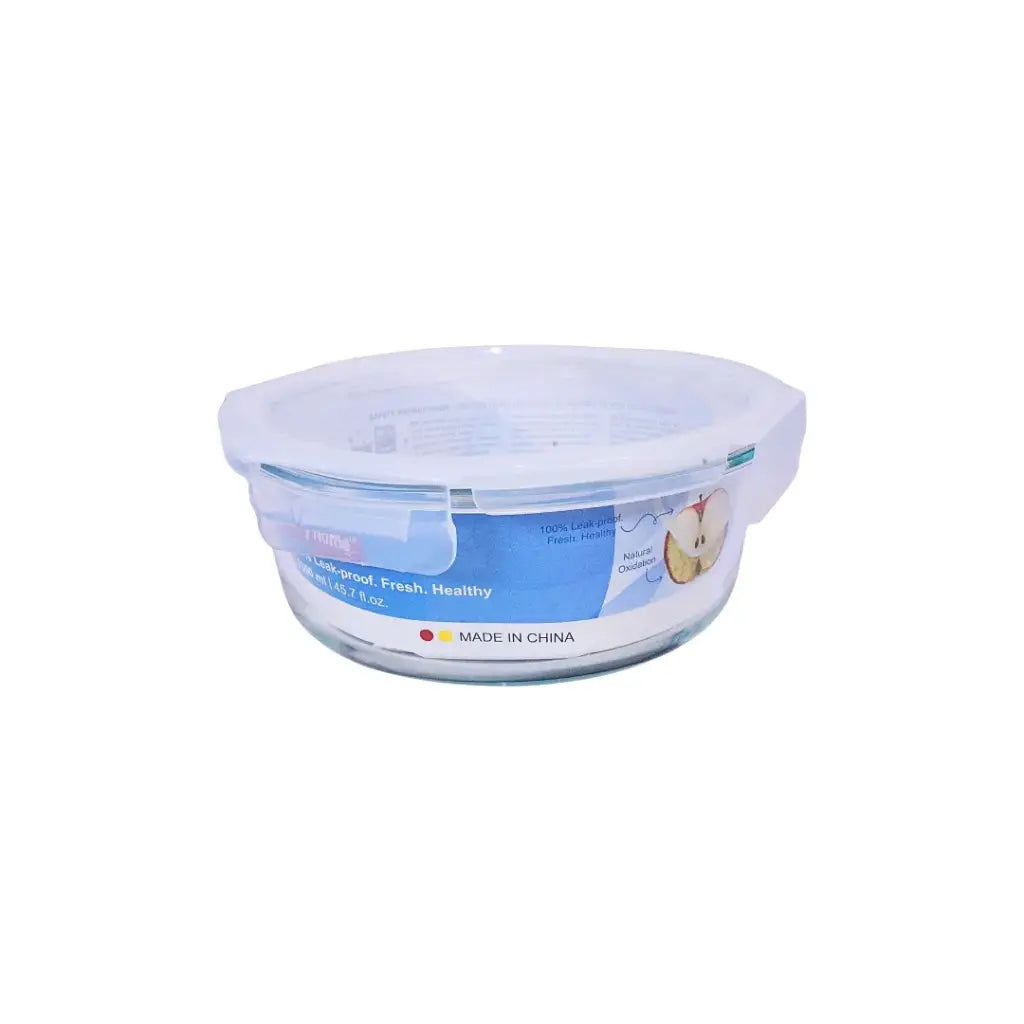 Danny Home Premium 215ml Round Crisper Glass with Silicone Cover for Elegant Everyday Dining & Kitchen Organization