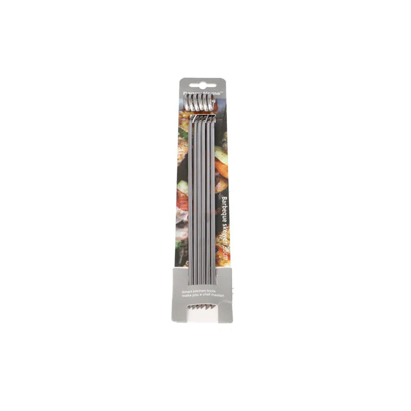 Danny Home Classic 6-Piece Skewer Set – 25cm Premium BBQ, Grill & Kitchen Cooking Accessories