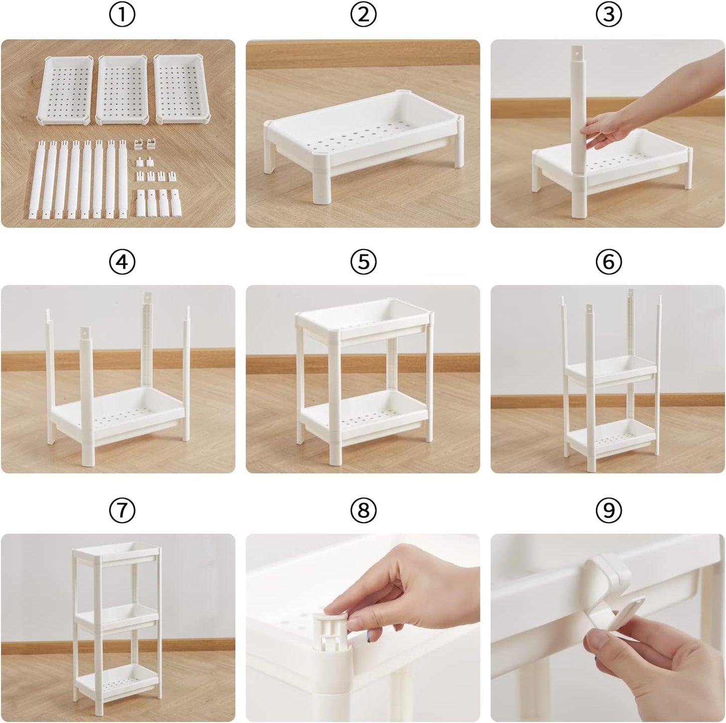 3 Tier Bathroom Shelving Units Freestanding Toilet Space Saver Shelf