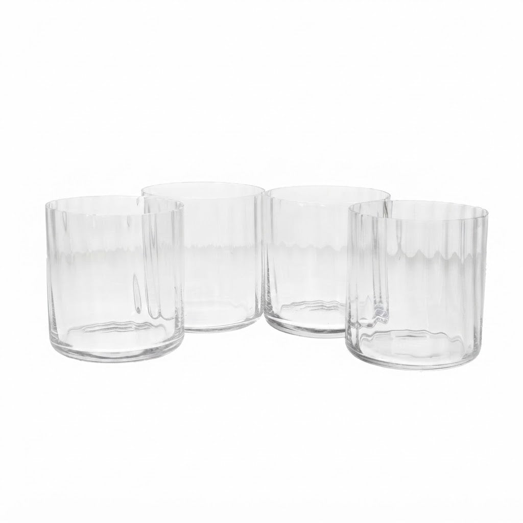 Danny Home Modern Glassware Collection – 4-Piece Drinking Glass Set, 420ml Premium Tableware