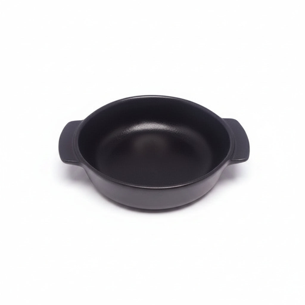 Danny Home Contemporary 8-Inch Matte Black Serving & Bakeware Dish with Refined Side Handles