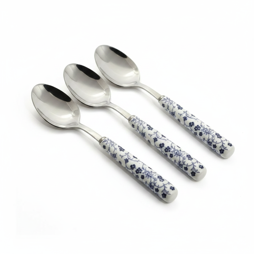 Danny Home Elegant 3-Piece Coffee Spoon Set, 15cm Stainless Steel Tableware for Coffee, Tea & Desserts