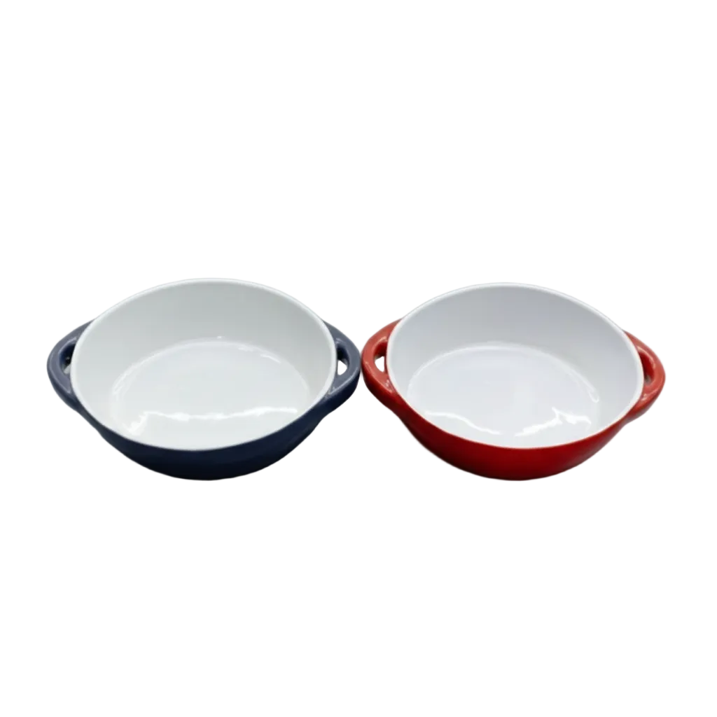 Danny Home Premium 9-Inch Round Porcelain Bakeware Dish for Baking & Serving