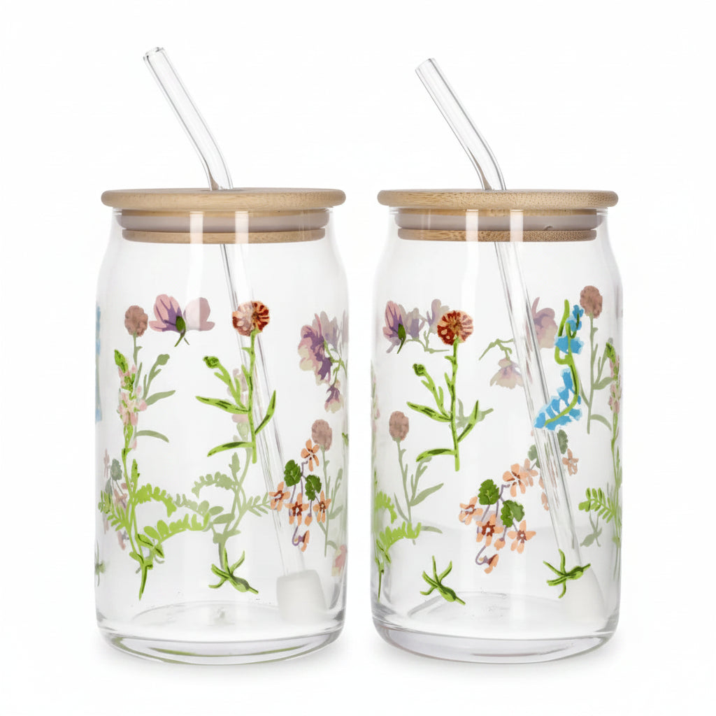 Danny Home Premium 2-Piece Straw Glass Set 500ml for Elegant Everyday Dining & Entertaining