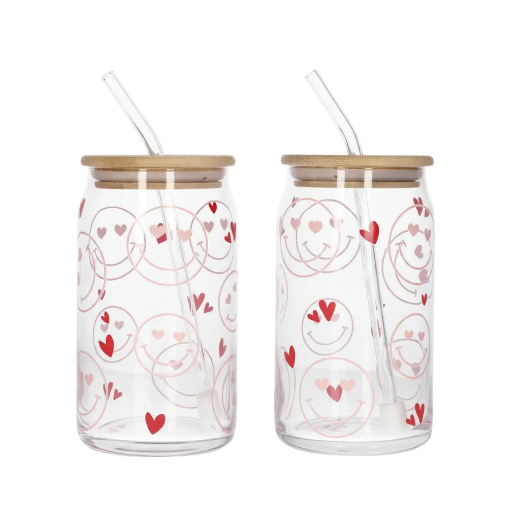 Premium Straw Glass Set of 2 – 500ml Modern Reusable Beverage Glasses