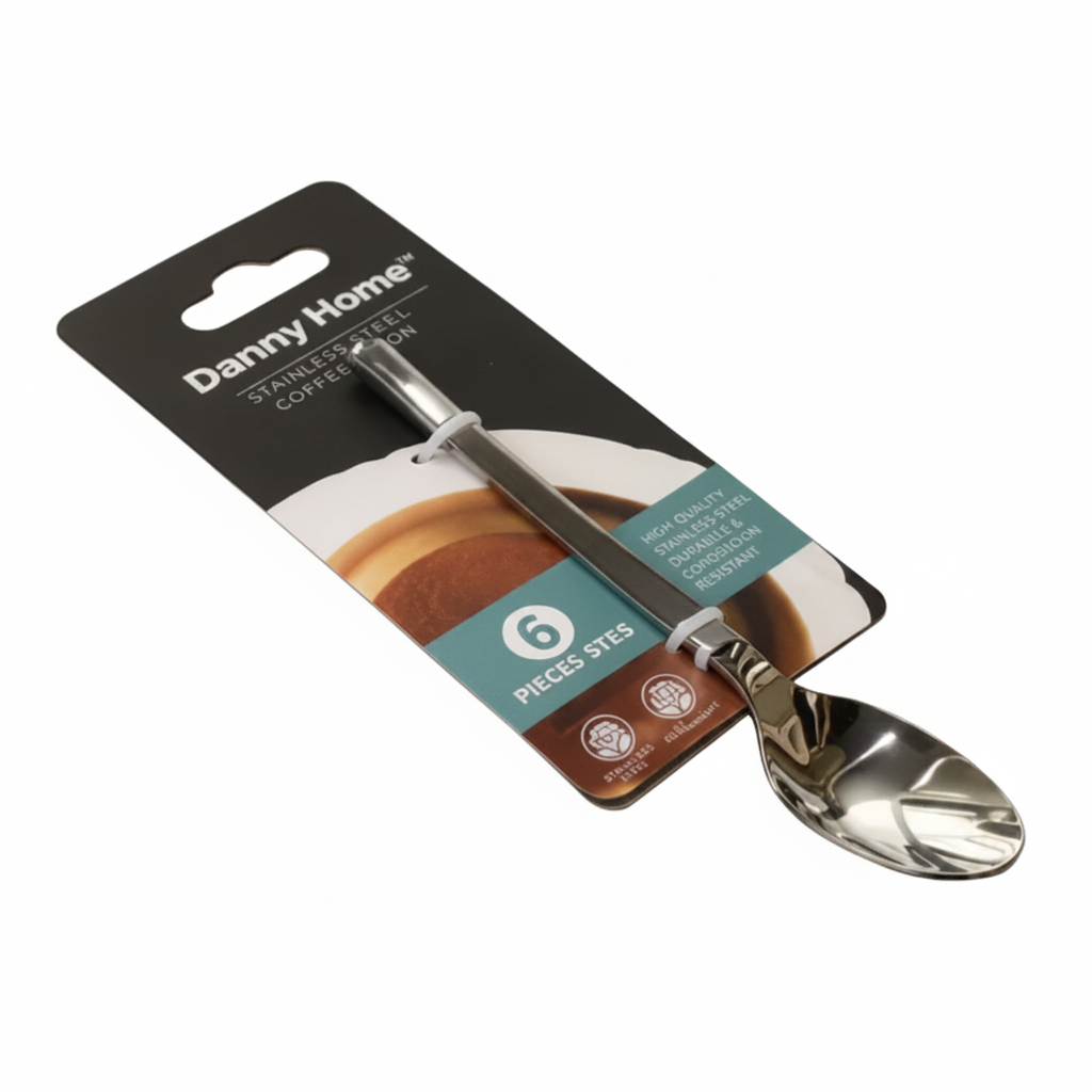 Danny Home Premium 6-Piece Table Spoon Set with Elegant Polished Finish for Everyday Dining & Entertaining