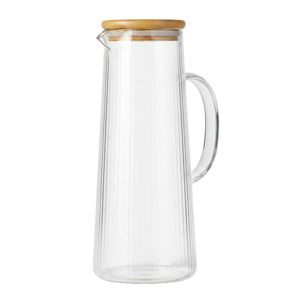 Danny Home Premium Glass Water Pitcher – 1200ml Elegant Beverage Serving Jug for Dining