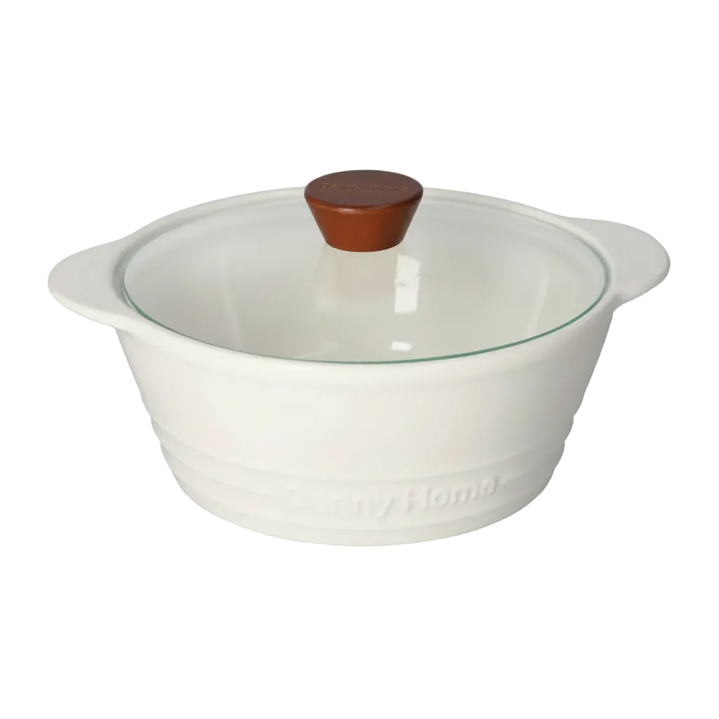 Danny Home Premium 2.5L Porcelain Soup Pot for Elegant Family Dining & Table Serving