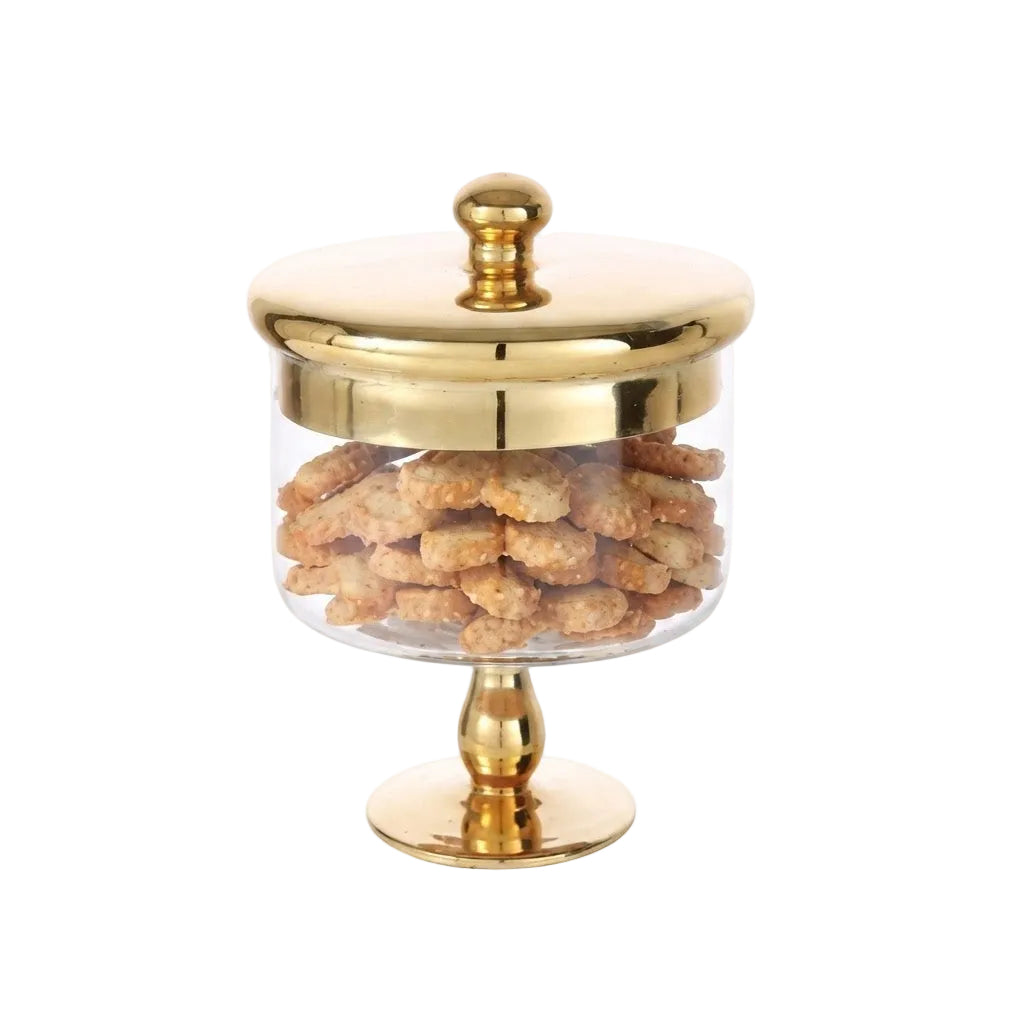 Danny Home Premium Glass Storage Jar – 18.7 × 18cm Elegant Pantry Organizer for Modern Kitchen Storage
