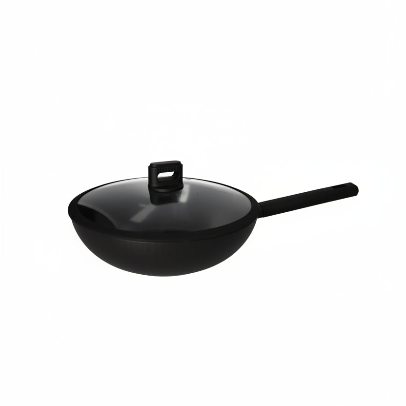 Danny Home Premium 30cm Deep Wok 8.5cm for Stir-Frying, Sautéing & Large Family Meals