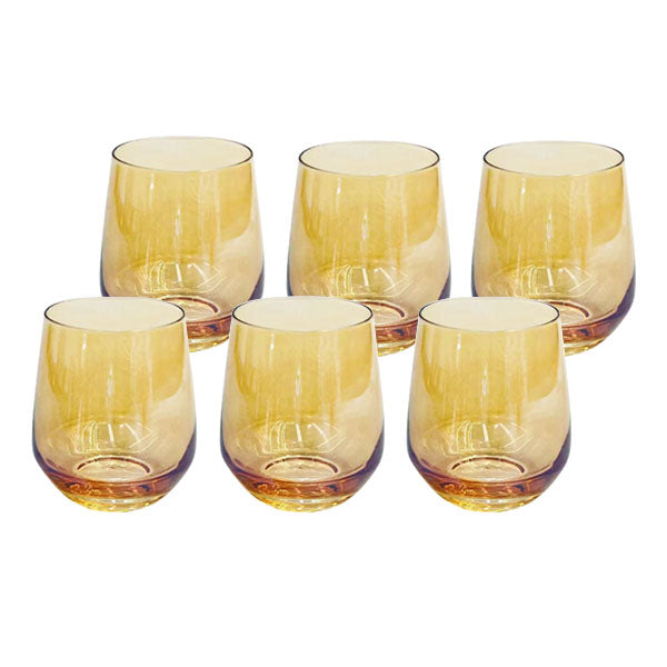 Danny Home Premium 6-Piece Glass Set 360ml for Elegant Everyday Dining & Kitchen Use