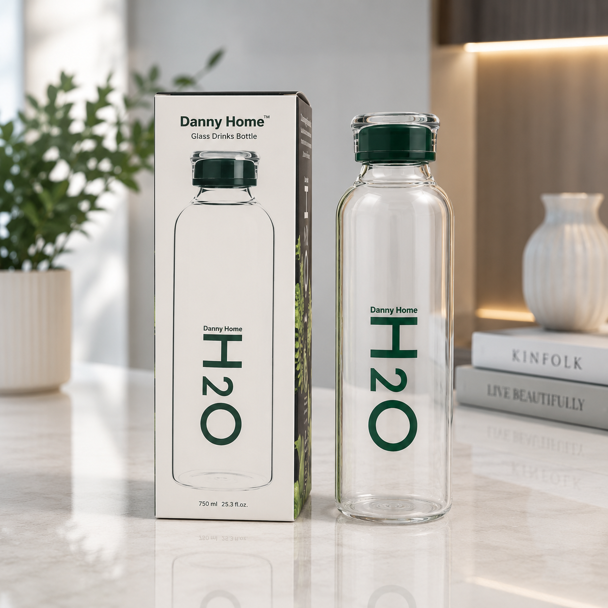 Danny Home Bubble Glass Tumbler Set – 450ml (4 Pcs)
