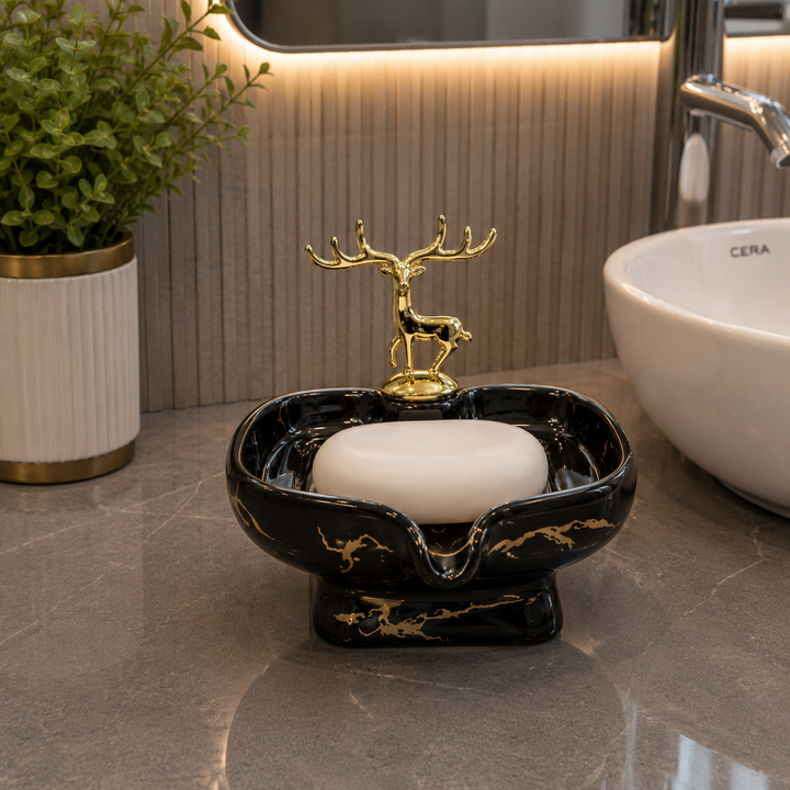 Brilliant Luxury Black Deer Soap Dish