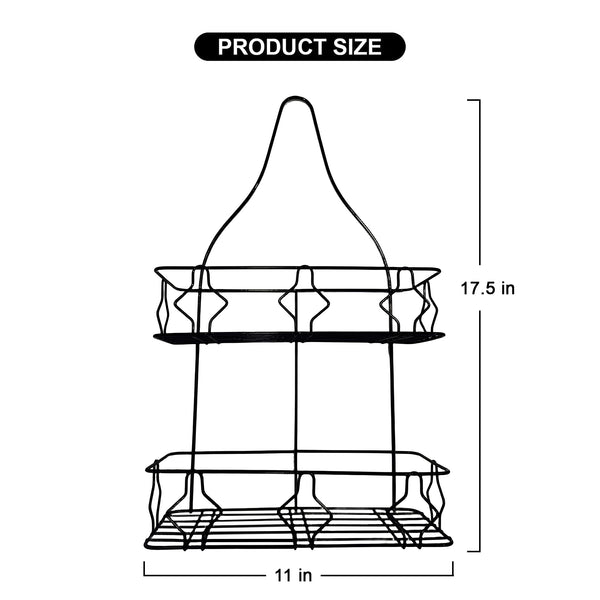 Double Layer Durable Bathroom Rack Wall Mounted Storage Organizer