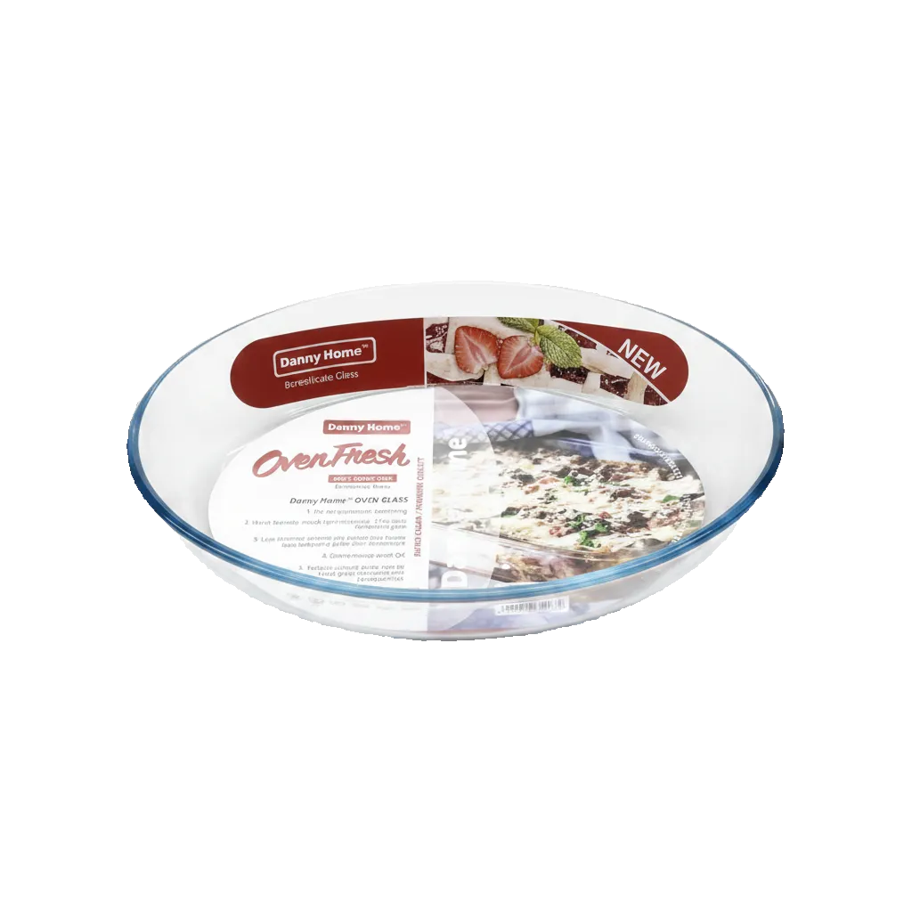 Danny Home Practical 2-Piece Glass Baking Pan Set with 1.6L & 3L Capacities