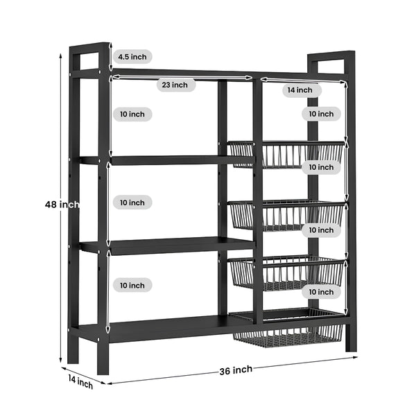 Multifunctional Storage Rack Space-Saving Organizer for Home Kitchen
