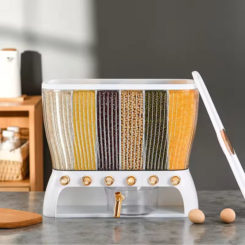 Luxury Cereal Dispenser 6 Portion – 10Kg Dry Food Storage