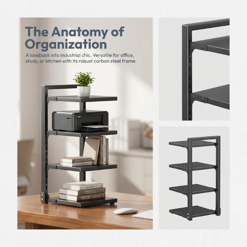 Premium Multi-Layer Bathroom Storage Rack – Space Saving Metal Organizer Shelf