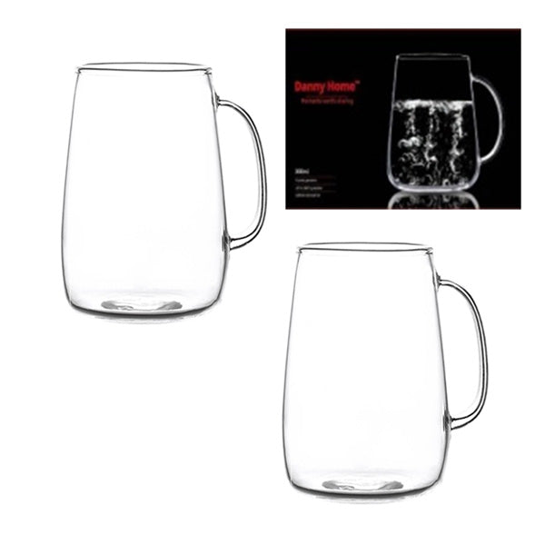 Danny Home Premium Beverage Glass Set – 2-Piece Collection, 450ml Elegant Drinking Glasses
