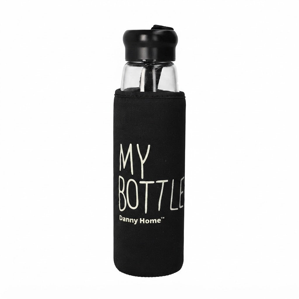 Danny Home Premium 550ml Glass Drinks Bottle for Portable Everyday Hydration