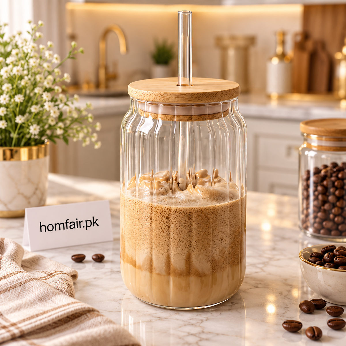 500ml Premium Borosilicate Glass Jar with Airtight Wooden Lid