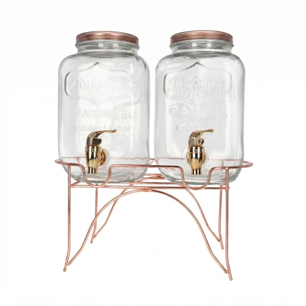 Danny Home Premium 3-Piece 4L + 4L Dispenser Set with Large-Capacity Containers for Kitchen, Pantry & Entertaining